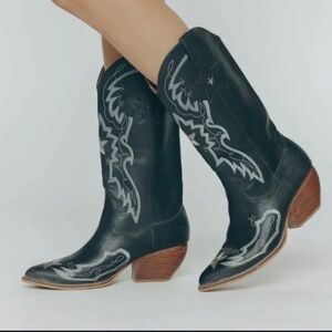 Women's Black Western Boots